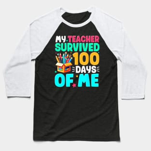 100th Day 100 Days Of School Teacher Boys Girls Kids Baseball T-Shirt